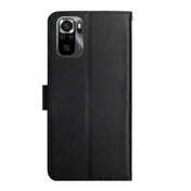 For Xiaomi Poco M5s Genuine Leather Fingerprint-proof Flip Phone Case(Black) Eurekaonline