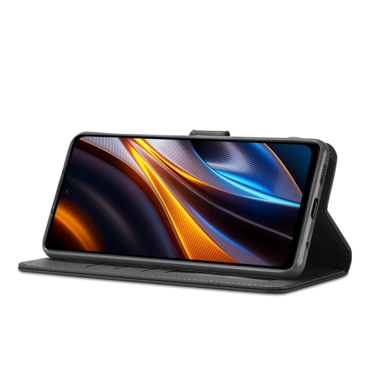 For Xiaomi Poco X4 GT 5G LC.IMEEKE Calf Texture Leather Phone Case(Black) Eurekaonline