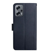 For Xiaomi Poco X4 GT Genuine Leather Fingerprint-proof Horizontal Flip Phone Case(Blue) Eurekaonline