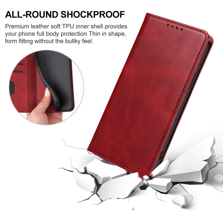 For Xiaomi Poco X4 GT Magnetic Closure Leather Phone Case(Red) Eurekaonline