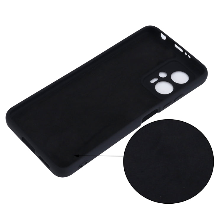 For Xiaomi Poco X4 GT/Redmi Note 11T Pro/Redmi K50i Pure Color Liquid Silicone Shockproof Full Coverage Phone Case(Black) Eurekaonline
