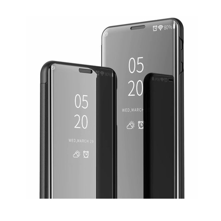 For Xiaomi Poco X4 Pro 5G Plated Mirror Horizontal Flip Leather Case with Holder(Black) Eurekaonline