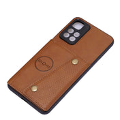 For Xiaomi Redmi Note 11 5G Chinese Double Buckle PU + TPU Shockproof Magnetic Phone Case(Brown) Eurekaonline