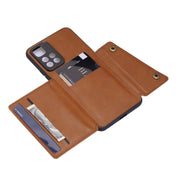 For Xiaomi Redmi Note 11 5G Chinese Double Buckle PU + TPU Shockproof Magnetic Phone Case(Brown) Eurekaonline