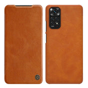 For Xiaomi Redmi Note 11 Global NILLKIN QIN Series Crazy Horse Texture Leather Case(Brown) Eurekaonline