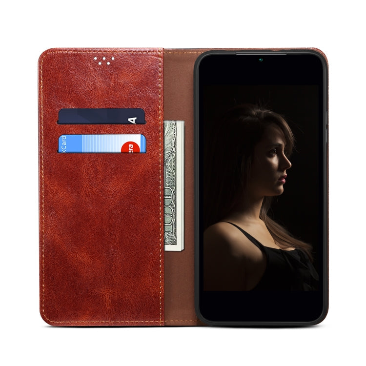 For Xiaomi Redmi Note 11 Pro / 11 Pro+ Oil Wax Texture Flip Leather Phone Case with Card Slots & Wallet(Brown) Eurekaonline
