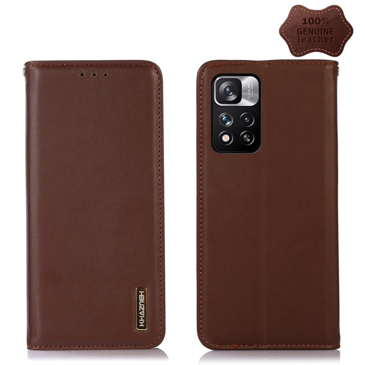 5G Global KHAZNEH Nappa Top Layer Cowhide Leather Phone Case(Brown) Eurekaonline