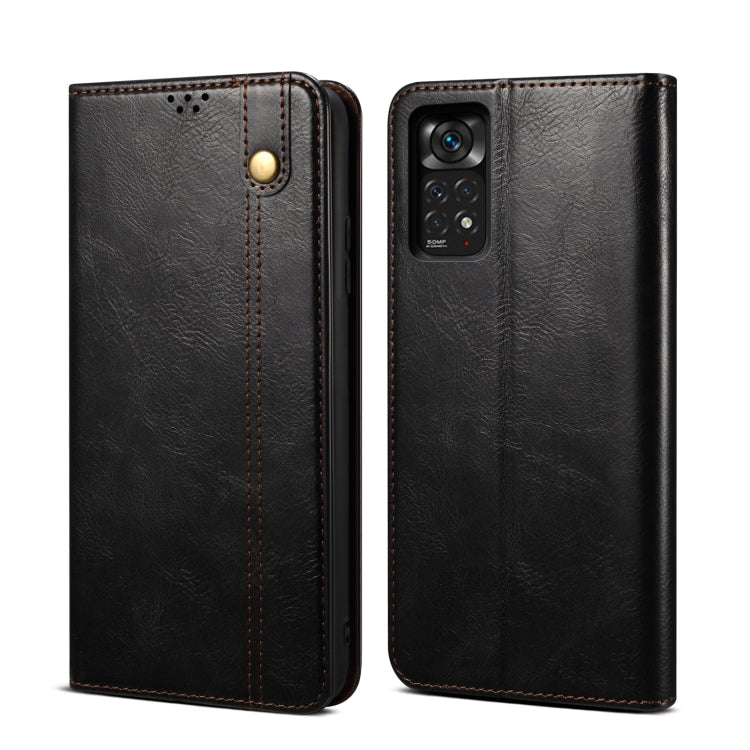  5G Oil Wax Crazy Horse Texture Leather Phone Case(Black) Eurekaonline