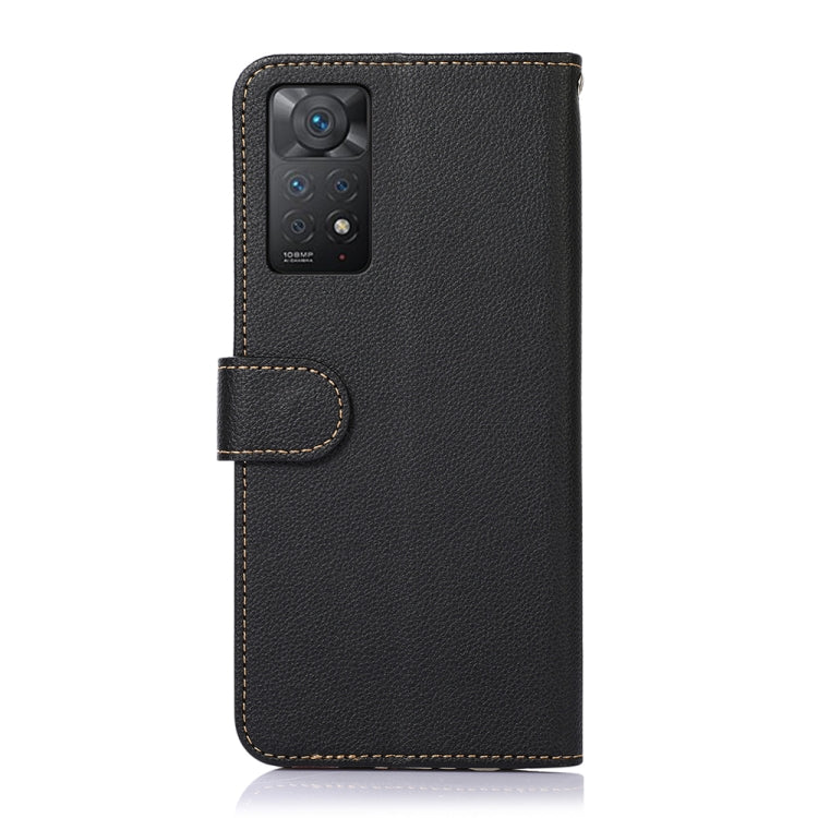 For Xiaomi Redmi Note 11 Pro 5G / 4G Foreign KHAZNEH Litchi Texture Leather RFID Phone Case(Black) Eurekaonline