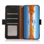 For Xiaomi Redmi Note 11 Pro 5G / 4G Foreign Version KHAZNEH Side-Magnetic Litchi Genuine Leather RFID Phone Case(Black) Eurekaonline