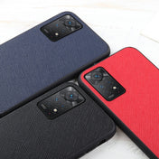 For Xiaomi Redmi Note 11 Pro Global Cross Texture Leather Shockproof Phone Case(Blue) Eurekaonline