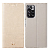 For Xiaomi Redmi Note 11 Pro ViLi DMX Series Shockproof Magnetic Flip Leather Phone Case(Gold) Eurekaonline