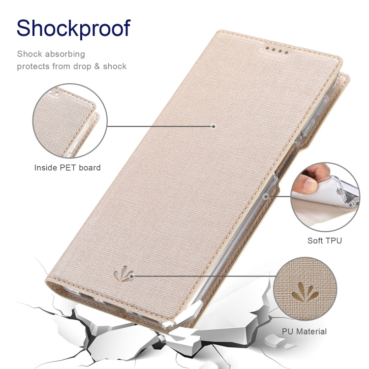 For Xiaomi Redmi Note 11 Pro ViLi DMX Series Shockproof Magnetic Flip Leather Phone Case(Gold) Eurekaonline