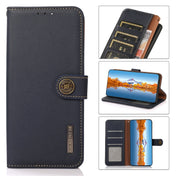 For Xiaomi Redmi Note 12 China KHAZNEH Custer Genuine Leather RFID Phone Case(Blue) Eurekaonline