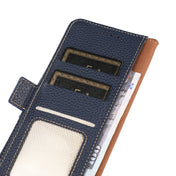 For Xiaomi Redmi Note 12 China KHAZNEH Side-Magnetic Litchi Genuine Leather RFID Phone Case(Blue) Eurekaonline