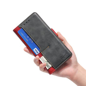 For Xiaomi Redmi Note 12 Pro+ China Contrast Color Side Buckle Leather Phone Case(Red + Black) Eurekaonline