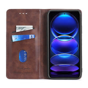For Xiaomi Redmi Note 12 Pro China Cow Texture Magnetic Leather Phone Case(Dark Brown) Eurekaonline