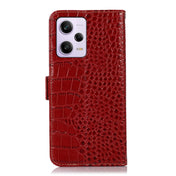For Xiaomi Redmi Note 12 Pro China Crocodile Top Layer Cowhide Leather Phone Case(Red) Eurekaonline