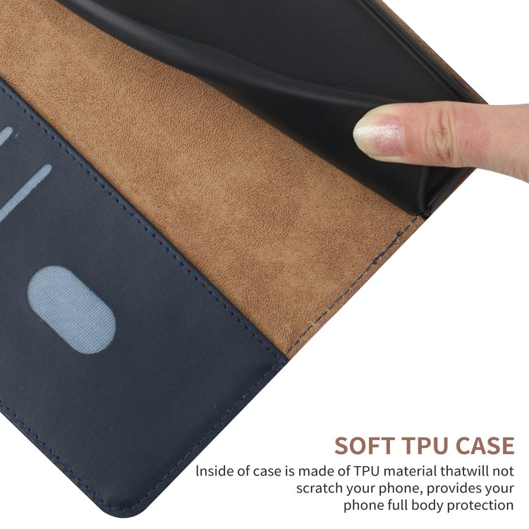 For Xiaomi Redmi Note 12 Pro China Genuine Leather Fingerprint-proof Flip Phone Case(Blue) Eurekaonline
