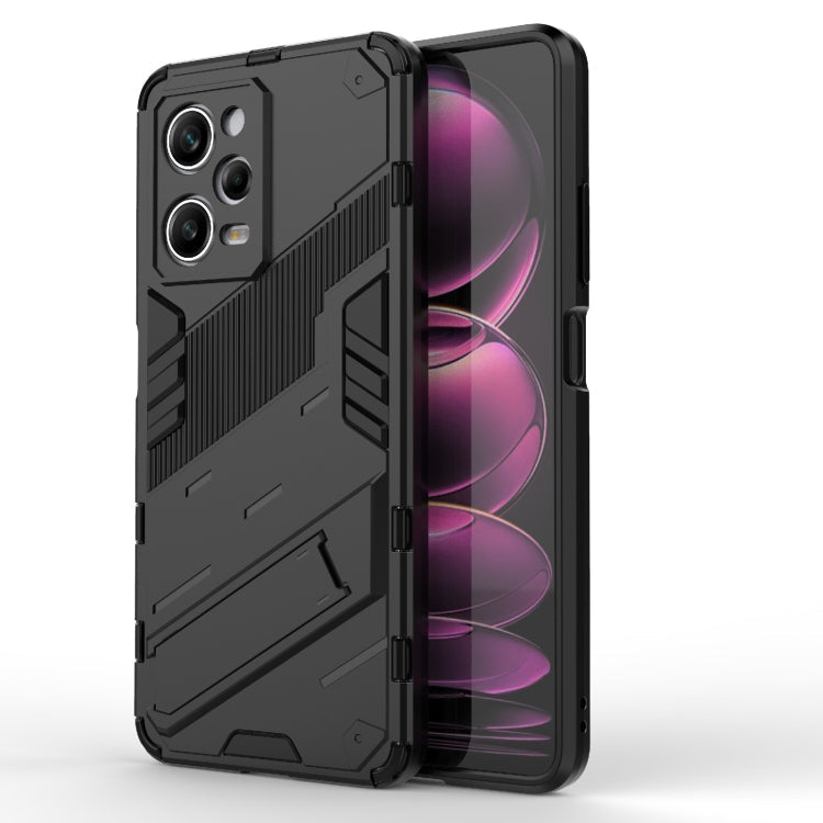  Note 12 Pro Speed Punk Armor 2 in 1 PC + TPU Phone Case with Invisible Holder(Black) Eurekaonline