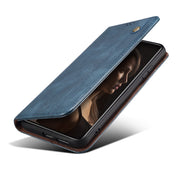 For Xiaomi Redmi Note 12 Pro China Oil Wax Crazy Horse Texture Leather Phone Case(Blue) Eurekaonline