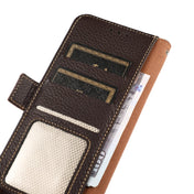 For Xiaomi Redmi Note 12 Pro+ China / Redmi Note 12 Explorer KHAZNEH Side-Magnetic Litchi Genuine Leather RFID Phone Case(Brown) Eurekaonline