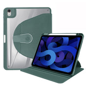 For iPad Pro 12.9 2022 / 2021 / 2020 / 2018 Acrylic 360 Degree Rotation Holder Tablet Leather Case(Emerald Green) Eurekaonline