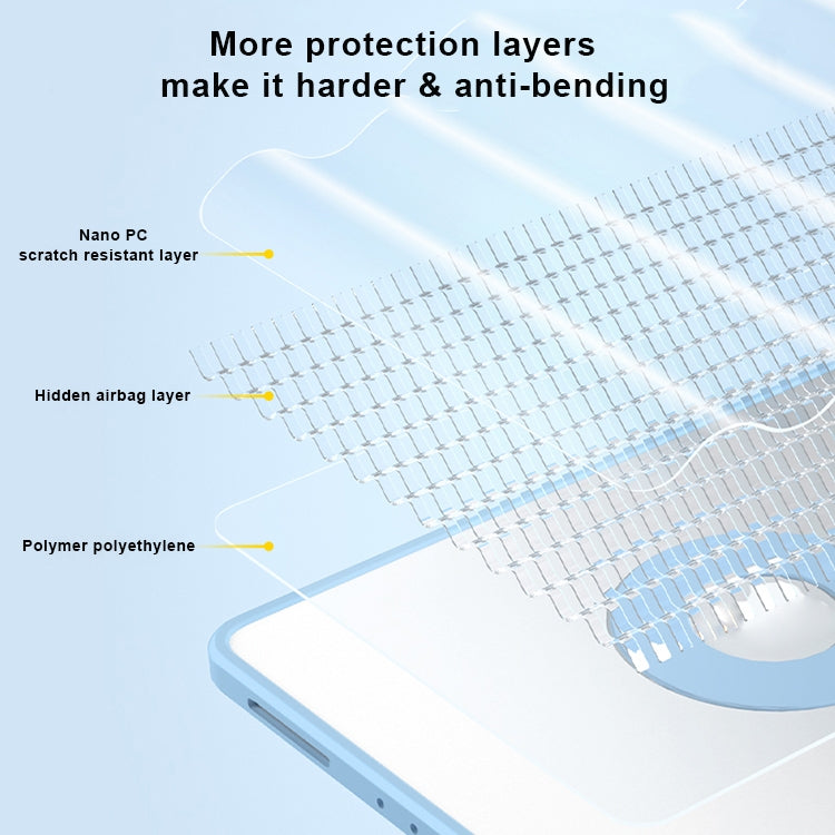 For iPad Pro 12.9 2022 / 2021 / 2020 / 2018 Front Stand Rotating Clear Back Smart Tablet Case(Sky Blue) Eurekaonline