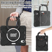 For iPad mini 6 Silicone + PC Protective Tablet Case with Holder & Shoulder Strap(Black+Black) Eurekaonline