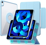 For iPad mini 6 Trifold Magnetic Rotating Smart Case(Sky Blue) Eurekaonline