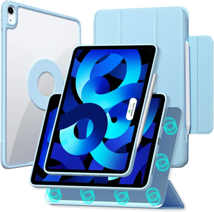For iPad mini 6 Trifold Magnetic Rotating Smart Case(Sky Blue) Eurekaonline