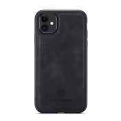 For iPhone 11 DG.MING M1 Series 3-Fold Multi Card Wallet + Magnetic Back Cover Shockproof Case with Holder Function (Black) Eurekaonline