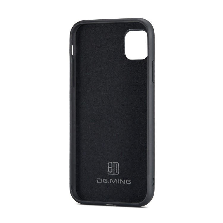 For iPhone 11 DG.MING M1 Series 3-Fold Multi Card Wallet + Magnetic Back Cover Shockproof Case with Holder Function (Green) Eurekaonline