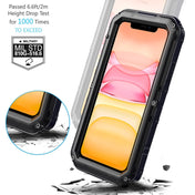 For iPhone 11 Dustproof Shockproof Waterproof Silicone + Metal Protective Case(Black) Eurekaonline
