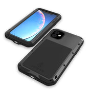 For iPhone 11 LOVE MEI Metal Shockproof Waterproof Dustproof Protective Case(Black) Eurekaonline