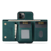 For iPhone 11 Pro DG.MING M1 Series 3-Fold Multi Card Wallet + Magnetic Back Cover Shockproof Case with Holder Function (Green) Eurekaonline