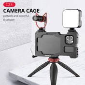 For iPhone 11 Pro Max YELANGU C23 Video Camera Cage Stabilizer with PC Case (Black) Eurekaonline