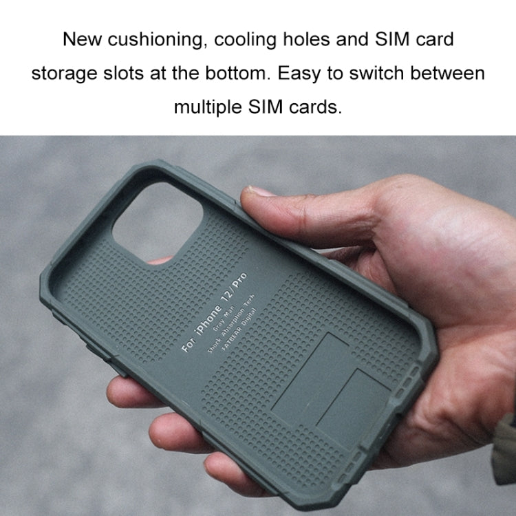 For iPhone 12 / 12 Pro FATBEAR Graphene Cooling Shockproof Case(Green) Eurekaonline