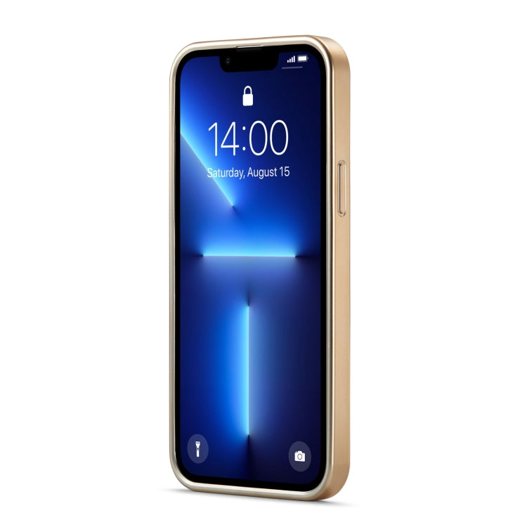 For iPhone 12 / 12 Pro Fierre Shann Snake Texture Electroplating PU Phone Case(Brown) Eurekaonline