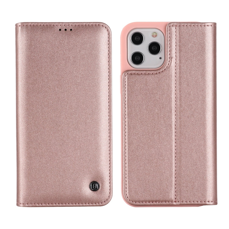  12 Pro GEBEI PU+TPU Horizontal Flip Protective Case with Holder & Card Slots(Rose Gold) Eurekaonline