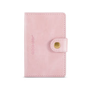 For iPhone 12 / 12 Pro JEEHOOD Retro Magnetic Detachable Protective Case with Wallet & Card Slot & Holder(Pink) Eurekaonline