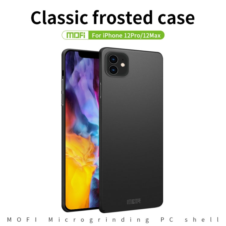 For iPhone 12 / 12 Pro MOFI Frosted PC Ultra-thin Hard Case(Black) Eurekaonline