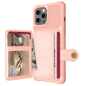 For iPhone 12 / 12 Pro Magnetic Wallet Card Bag Leather Case(Rose Gold) Eurekaonline