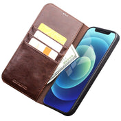 For iPhone 12 / 12 Pro QIALINO Horizontal Flip Leather Case with Holder & Card Slots & Wallet(Brown) Eurekaonline