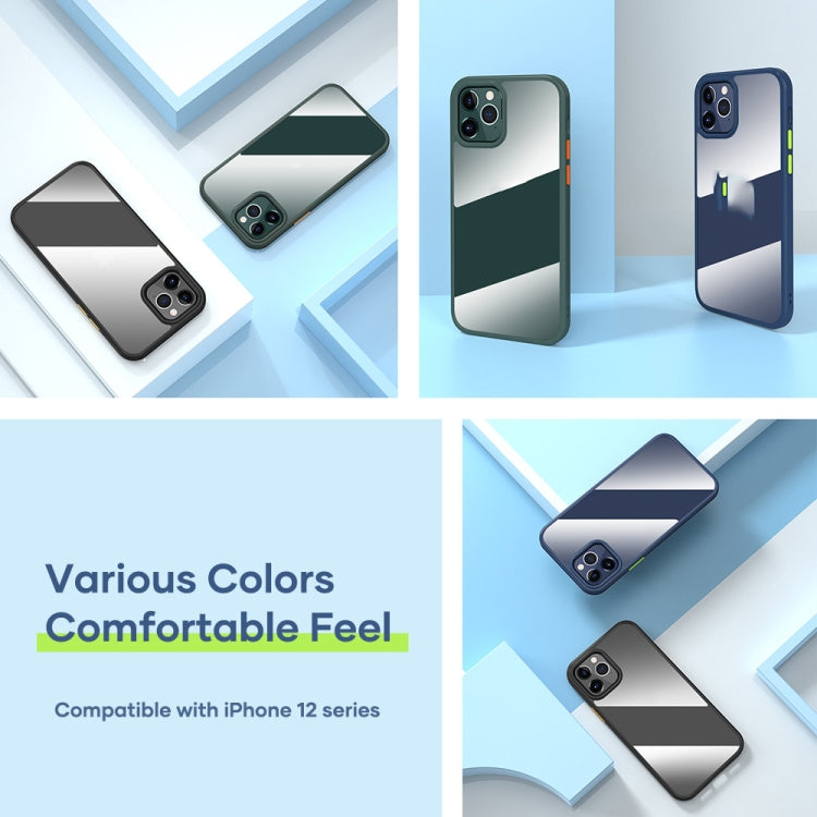 For iPhone 12 / 12 Pro ROCK Guard Pro Series Shockproof TPU + PC Protective Case(Blue) Eurekaonline