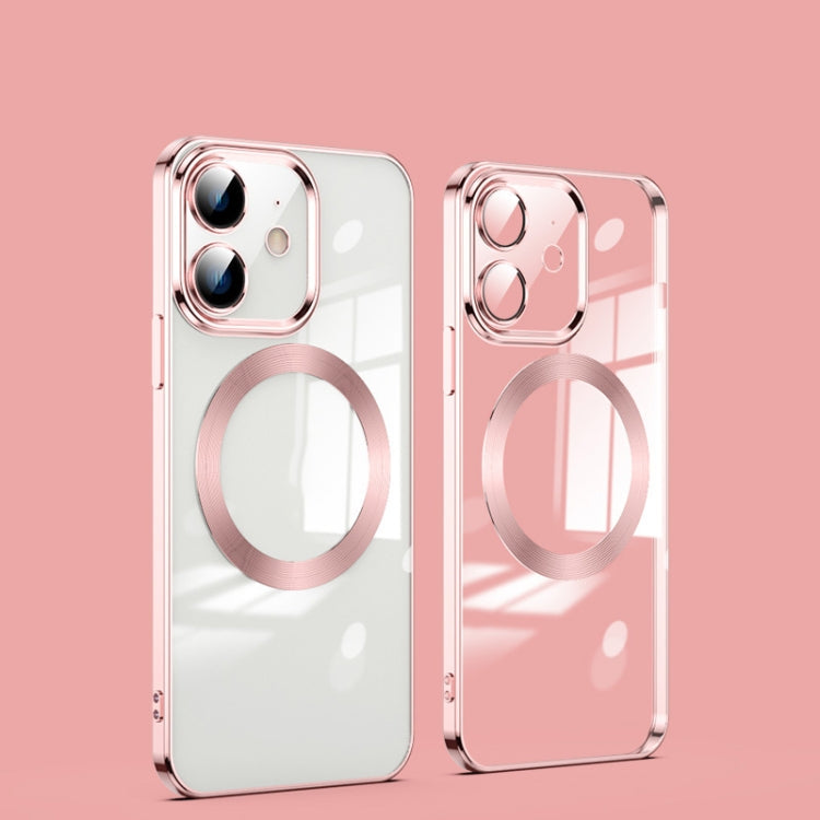 For iPhone 12 MagSafe Magnetic Electroplated Phone Case(Rose Gold) Eurekaonline