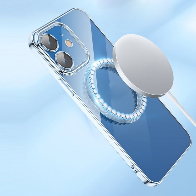 For iPhone 12 MagSafe Magnetic Electroplated Phone Case(Sierra Blue) Eurekaonline
