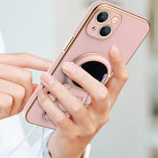 For iPhone 12 Plating Astronaut Holder Phone Case(Black) Eurekaonline