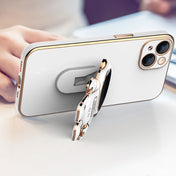 For iPhone 12 Plating Astronaut Holder Phone Case(Sierra Blue) Eurekaonline