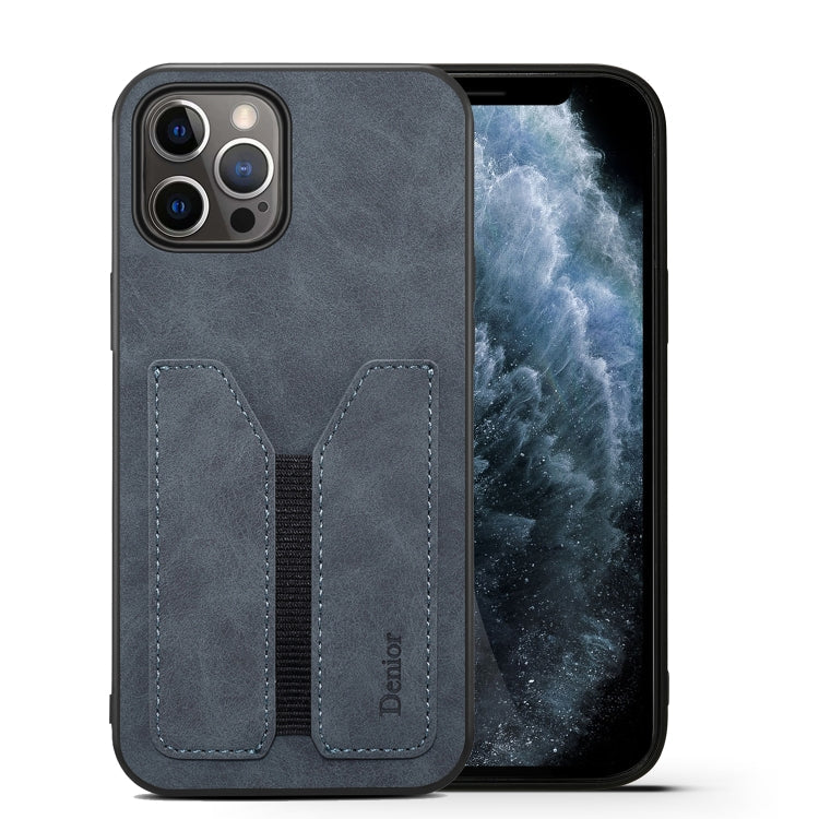 For iPhone 12 Pro Denior Elastic Card Slot PU + TPU Phone Case(Grey) Eurekaonline